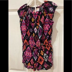 Gymboree Girl short rayon jumper black and pink